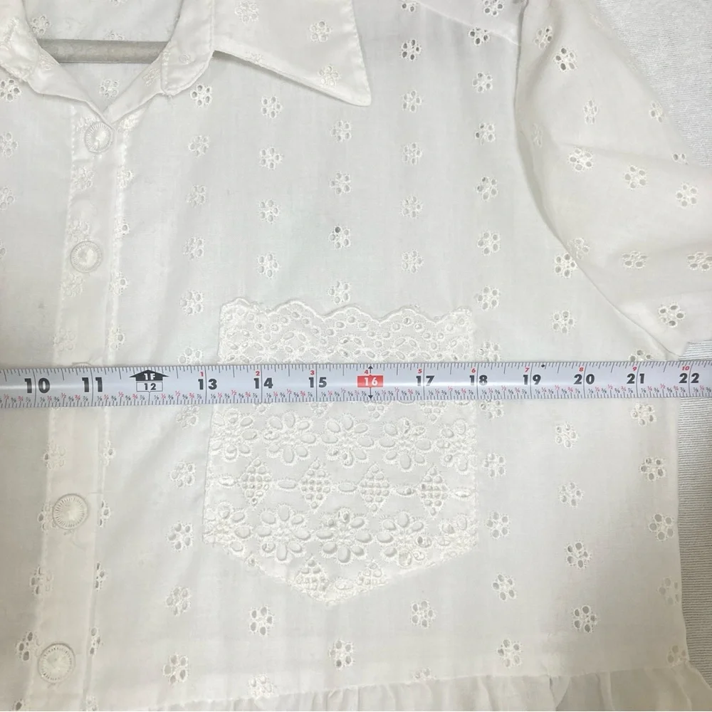 Vintage Bonnie Srauss  Maxi Dress Women's  Embroidered Size 10 White - Picture 10 of 16